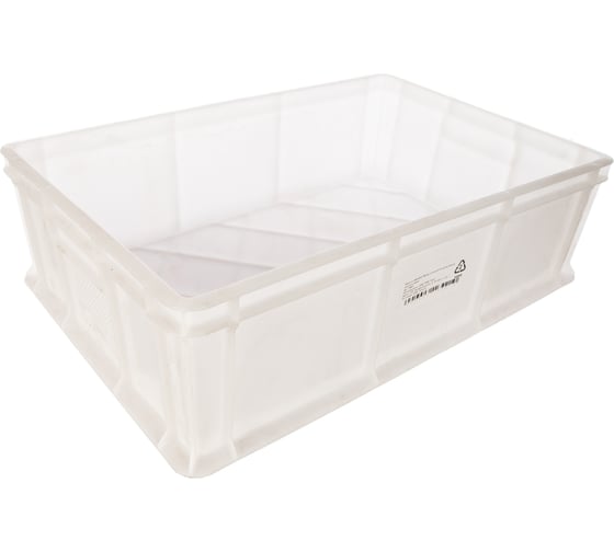 Изображение товара Морозостойкий сплошной ящик Тара.ру 600х400х180 мм, белый 16421