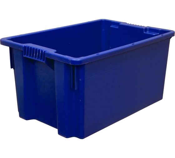 Изображение товара Сплошной ящик Тара.ру 600х400х300 мм, синий 05428