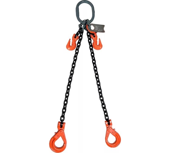Изображение товара Цепной строп LITELIFT 2СЦ 4,25т 4м с самозакрывающимися крюками и укоротителями двухветвевой цепь 10x30 T8 G80 2sc4250t4sh