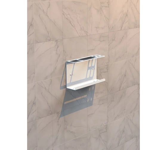 Изображение товара Подставка для зубных щеток Граф Держалкин horizon185x110x50 мм, белая GDH-001-б