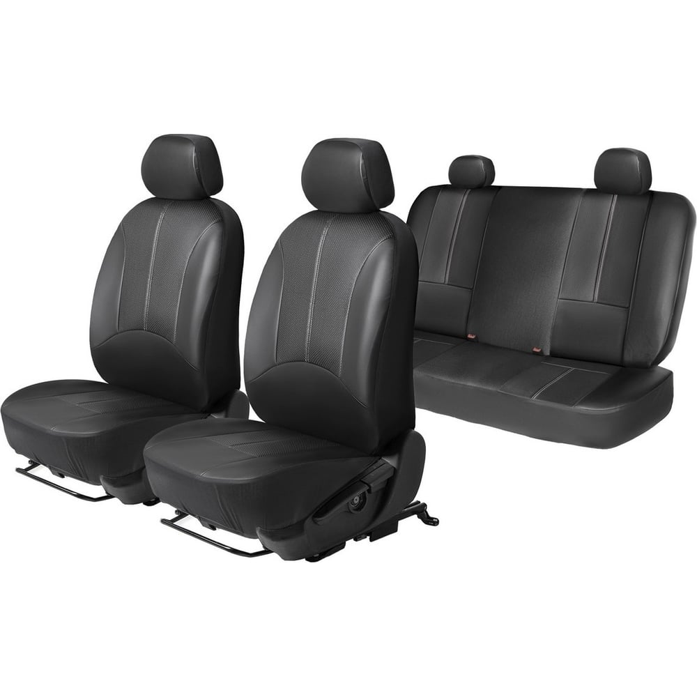 Изображение товара Универсальные чехлы для автомобильных сидений AutoFlex 4 шт экокожа влагостойкие