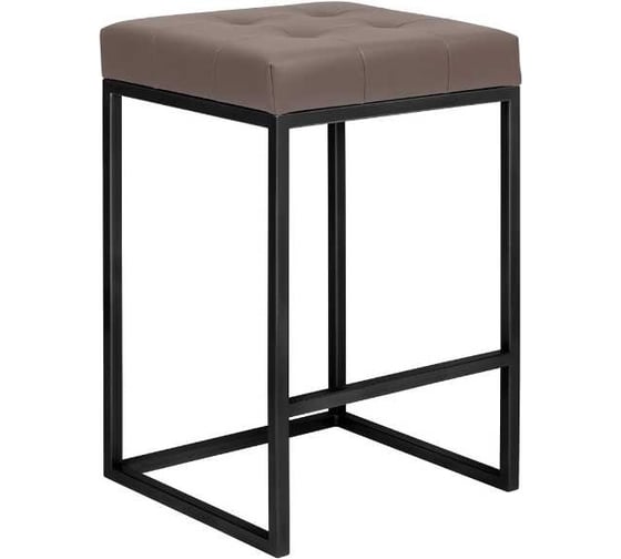 Изображение товара Полубарный стул GreenWeen SOHO черный каркас, сидение экокожа цвет UMBRA, 660x420x380, GW-SOHO-B-LEA-UMBRA