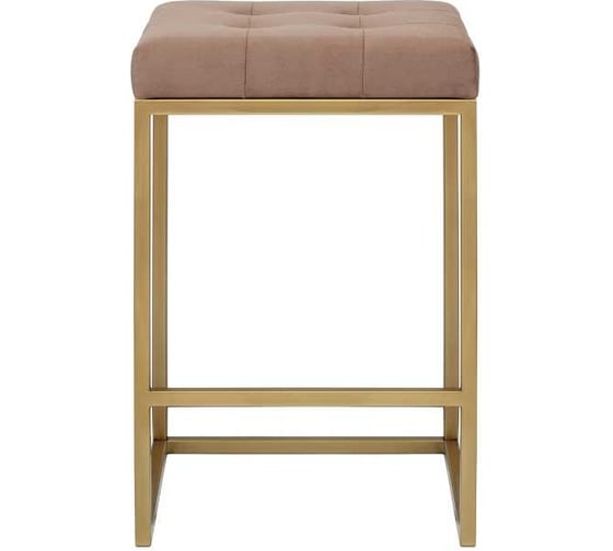 Изображение товара Полубарный стул GreenWeen SOHO золотой каркас, сидение велюр цвет Mocco, 660x420x380, GW-SOHO-G-MOCCO