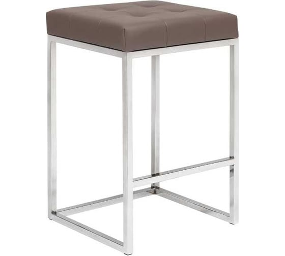 Изображение товара Полубарный стул GreenWeen SOHO каркас нержавеющая сталь, сидение экокожа цвет UMBRA, 660x420x380, GW-SOHO-NER-LEA-UMBRA