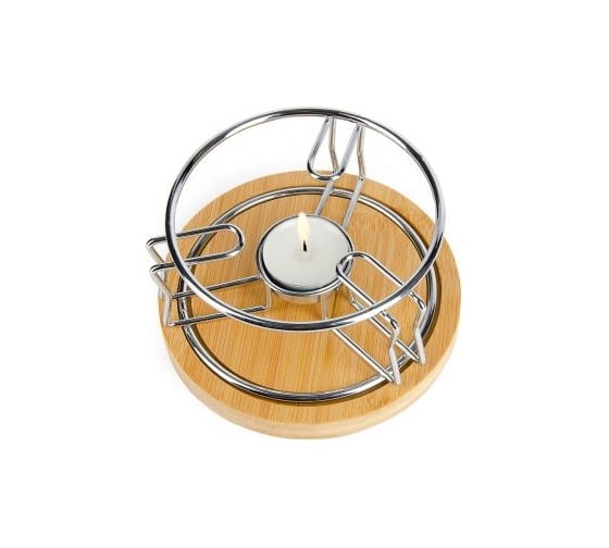 Изображение товара Подставка-подогреватель для чайника BAROUGE из металла и деревянного основания, BA-001/60 BA-001подставка