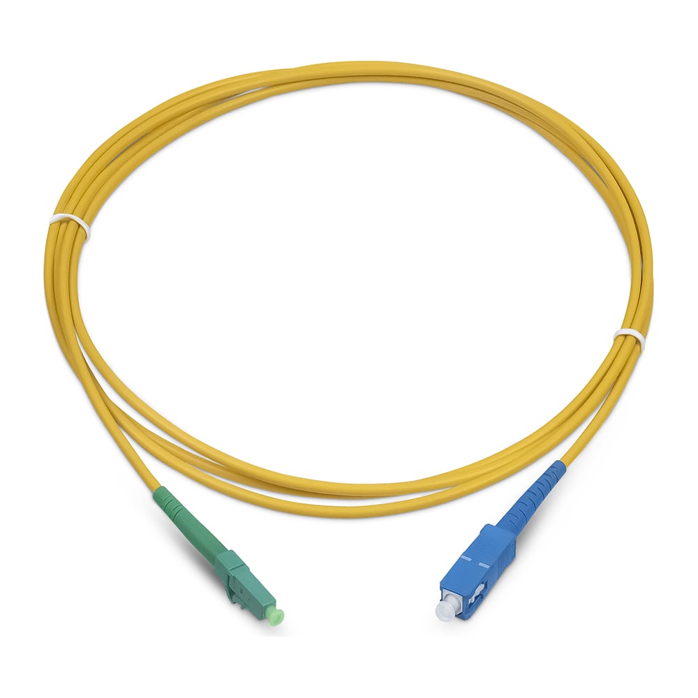 Изображение товара Оптический патч-корд Cabeus simplex 15м SPC-LC/APC-UPC для оптоволокна