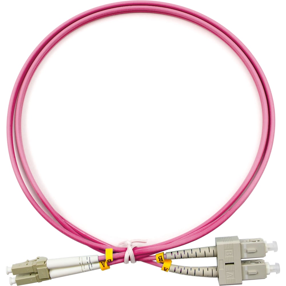 Изображение товара Оптический шнур Cabeus duplex lc-sc 50/125 mm om4 2м lszh
