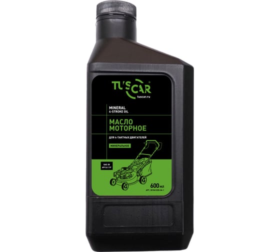 Изображение товара Масло минеральное 4-х тактное 0.6 л, SAE30, API SJ/CF TUSCAR 301041035-06-1