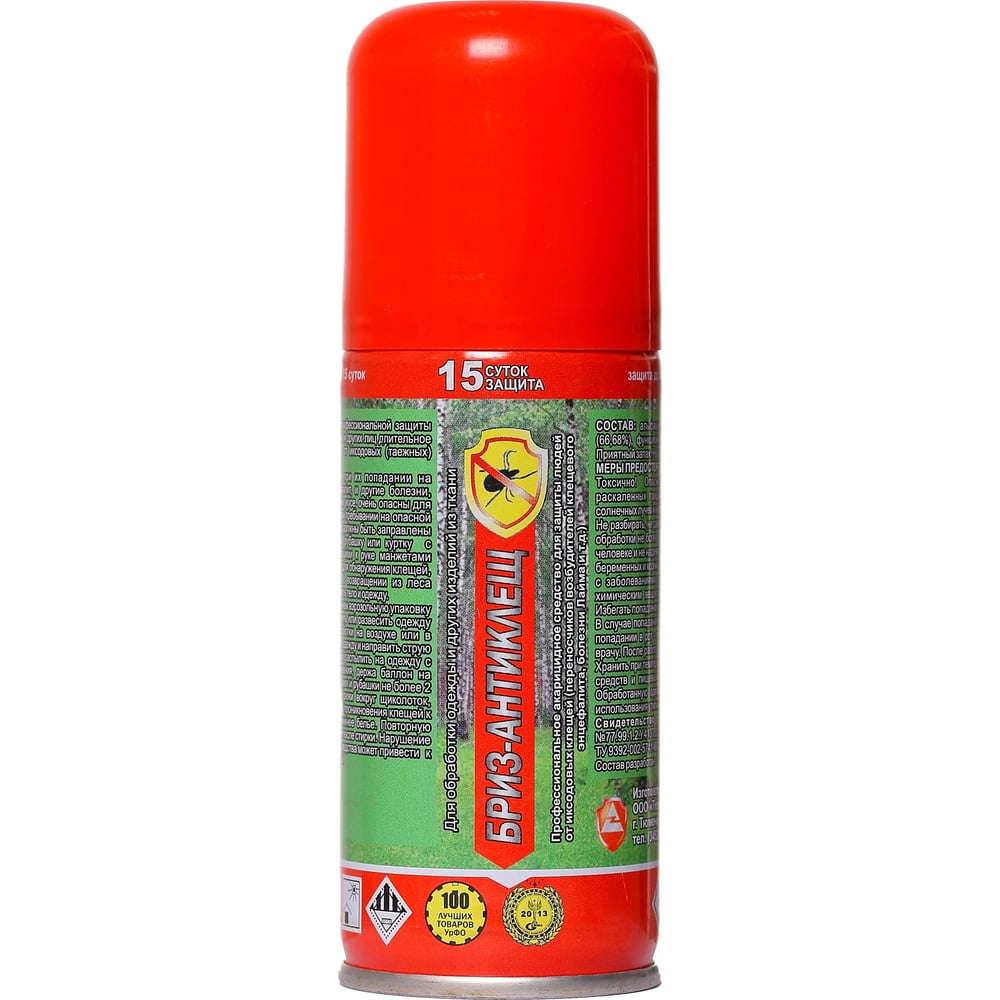 Аэрозоль для защиты от клещей Бриз-Антиклещ 140 мл БАК/140