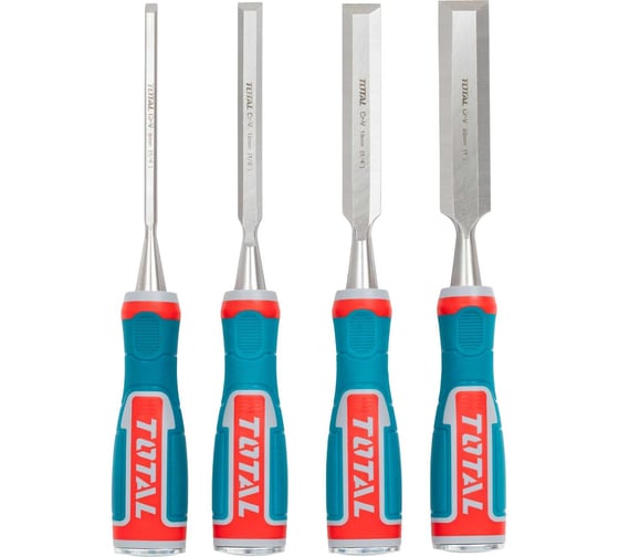 Изображение товара Набор стамесок по дереву 4 шт. TOTAL THT41K0401