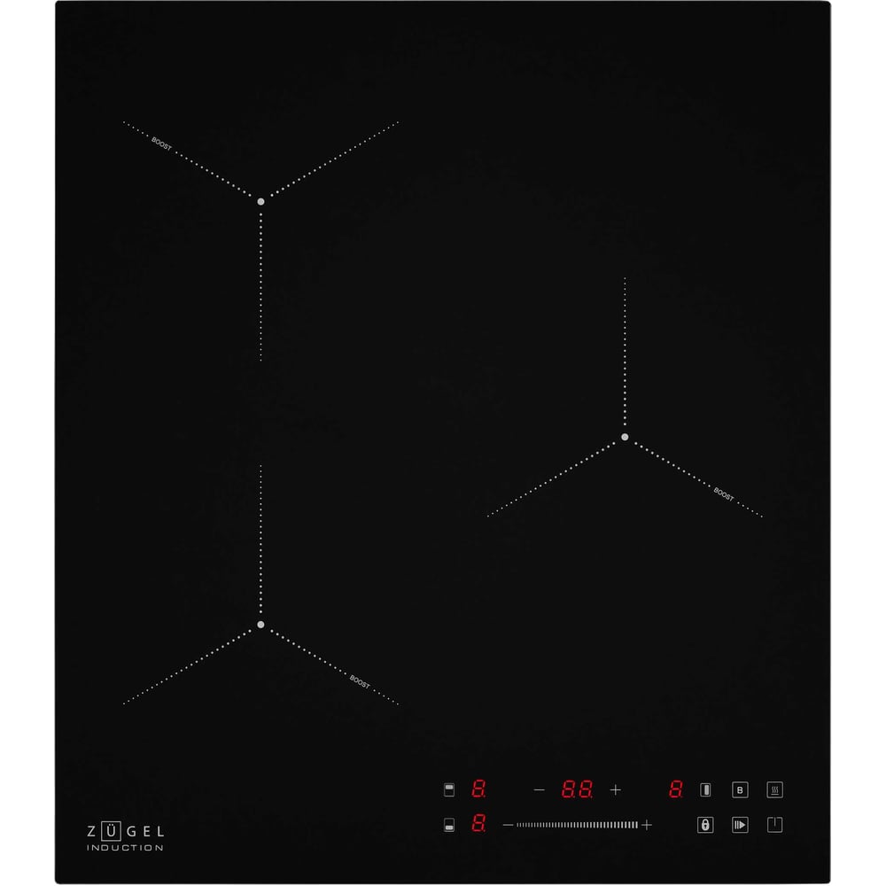 Изображение товара Индукционная варочная поверхность ZUGEL ZIH453B 3 конфорки сенсорное управление