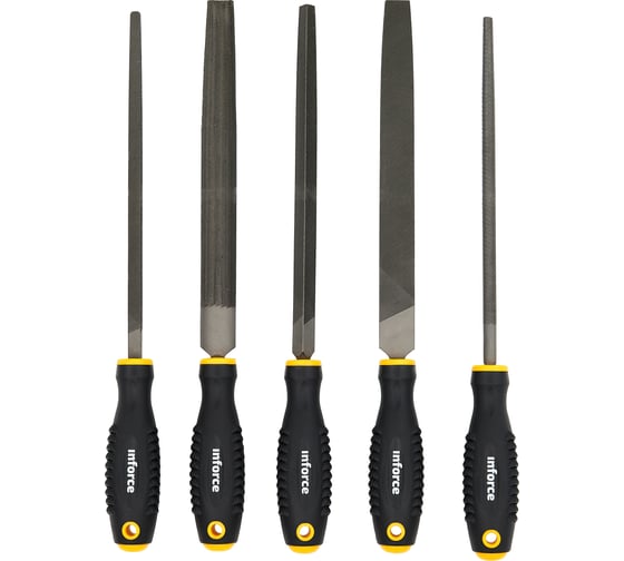 Изображение товара Набор напильников Inforce 200мм, 5 штук 06-15-06