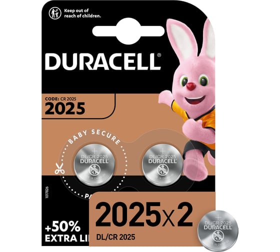 Изображение товара Литиевые батарейки Duracell, 2025 3V 2шт Б0037272