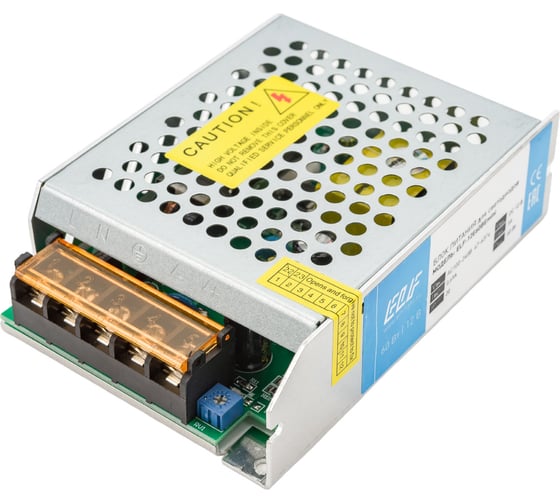 Изображение товара Интерьерный блок питания ELF, 12В, 60Вт, перфорированный корпус 12E60BEmini