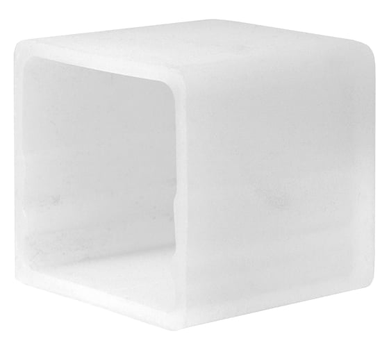 Изображение товара Торцевая заглушка для NeonLine ELF 28мм, фронтальный изгиб, с отверстием 10 штук Cap-NL-28-front-O