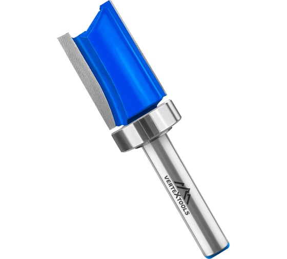 Изображение товара Фреза для выборки заподлицо с верхним подшипником, хвостовик 8 мм, d-19 мм, h-30 мм, l-71 мм vertextools 3512-083019