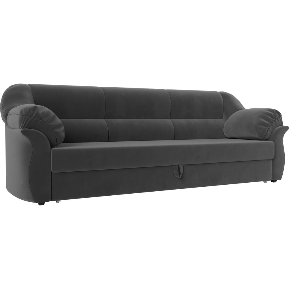 Изображение товара Прямой диван Карнелла с механизмом дельфин и велюровой обивкой