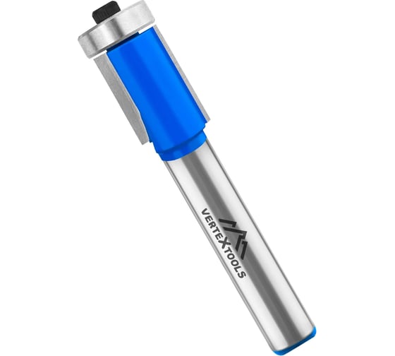 Изображение товара Фреза для выборки заподлицо с нижним подшипником, хвостовик 12 мм, d-19 мм, h-25.6 мм, l-72 мм vertextools 3511-122619