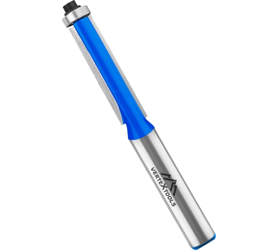 Изображение товара Фреза для выборки заподлицо с нижним подшипником, хвостовик 12 мм, d-12 мм, h-50 мм, l-104.5 мм vertextools 3511-125012