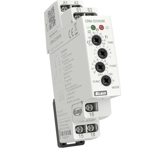 Изображение товара Многофункциональное реле времени ELKO EP CRM-121H/UNI с гальван. развязанным управ. входом, 1x changeover / SPDT 16A (AgNi) КА-00000160