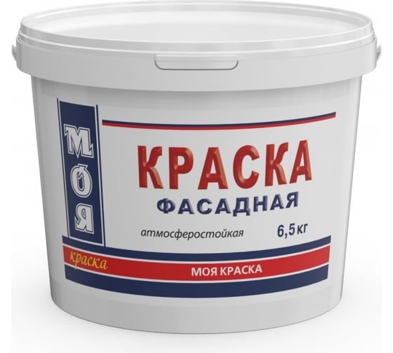 Изображение товара Фасадная краска МОЯ КРАСКА водно-дисперсионная, 6.5 кг 15620