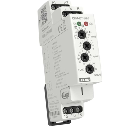 Изображение товара Многофункциональное реле времени ELKO EP CRM-131H/UNI с тремя управ. входами, 1x CO, 16 A 7556