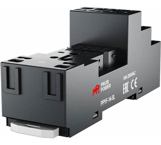 Изображение товара Колодка для реле Prompower серии pmy4, пружинные клеммы, ppyf-14-sl PPYF14SL