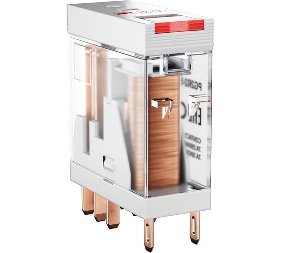 Изображение товара Электромеханическое реле Prompower двухполюсное номинальный ток 7а, управление 220vac, pg2r2-s ac230 PG2R2SAC230