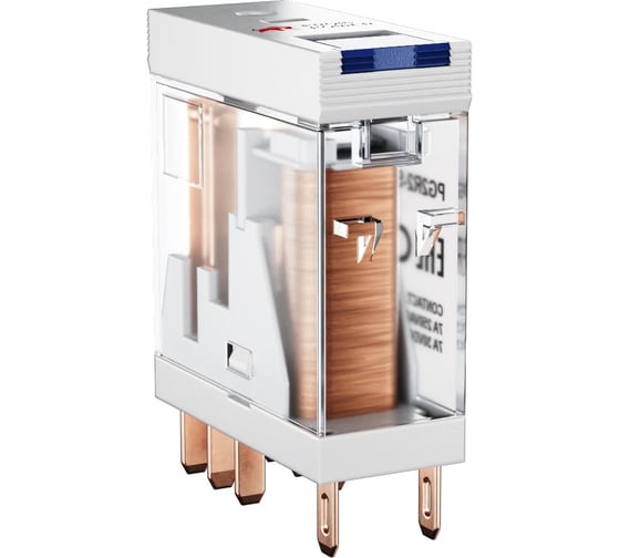 Изображение товара Электромеханическое реле Prompower двухполюсное номинальный ток 7а, управление 12vdc, pg2r2-s dc12 PG2R2SDC12