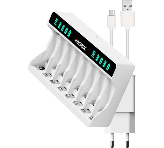 Изображение товара Зарядное устройство КОСМОС 520 для АА, ААА 8 слотов, KOC520