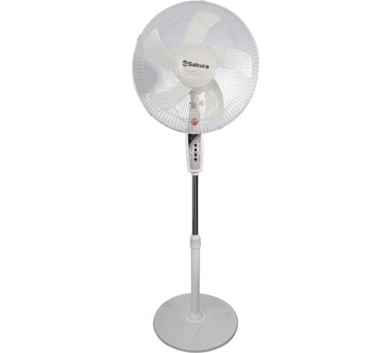 Изображение товара Напольный вентилятор SAKURA SA-18W, ПДУ, таймер, белый, 1 шт./кор. РТ-00069523