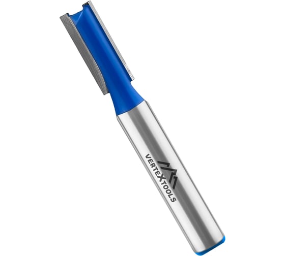 Изображение товара Фреза пазовая прямая с двойным лезвием, хвостовик 8 мм, d-8 мм, h-20 мм, l-60 мм vertextools 3501-082008