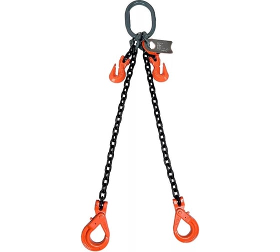 Изображение товара Цепной строп LITELIFT 2СЦ 4,25т 1м с самозакрывающимися крюками и укоротителями двухветвевой цепь 10x30 T8 G80 2sc4250t1sh
