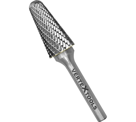 Изображение товара Бор-фреза по металлу твердосплавная, коническая закругленная, тип L, 16 мм vertextools 3649-16