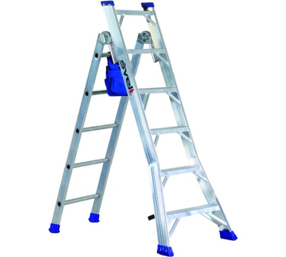 Изображение товара Двухсторонняя многопозиционная стремянка Svelt hybrid 5 ступеней SHYBRID05
