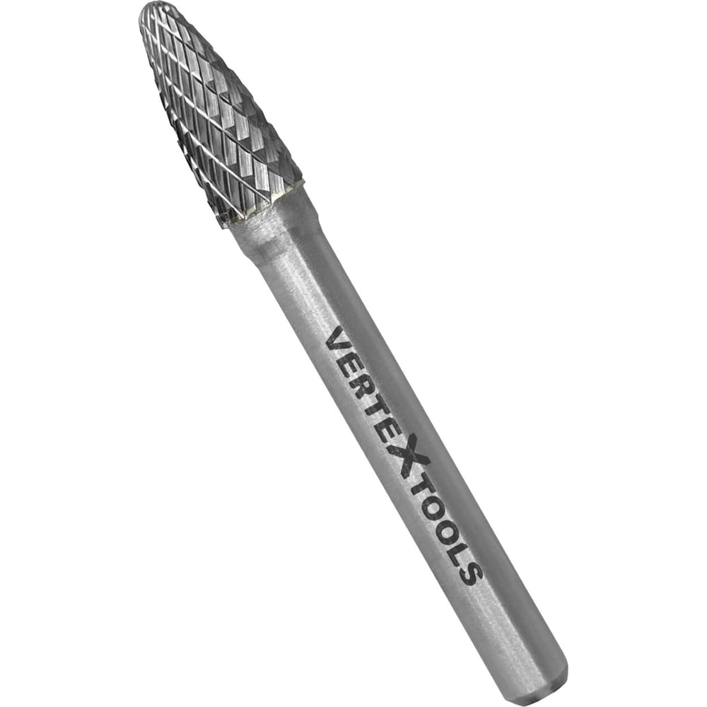 Изображение товара Бор-фреза по металлу твердосплавная параболическая 8 мм Vertextools 3644-8