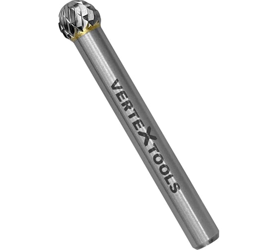 Изображение товара Бор-фреза по металлу твердосплавная, шарообразная, тип D, 8 мм vertextools 3642-8