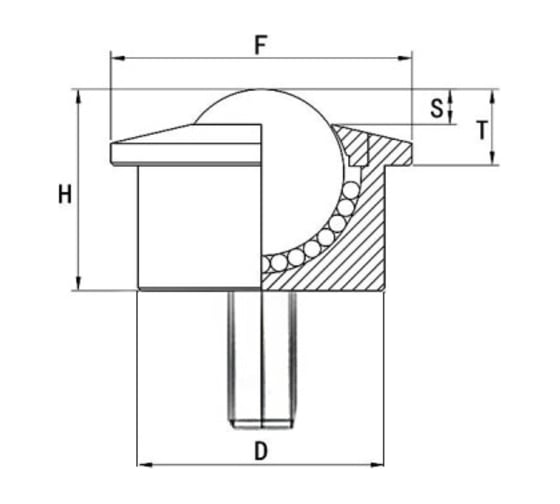 Изображение товара Шариковая опора ISKRA SP8-FL