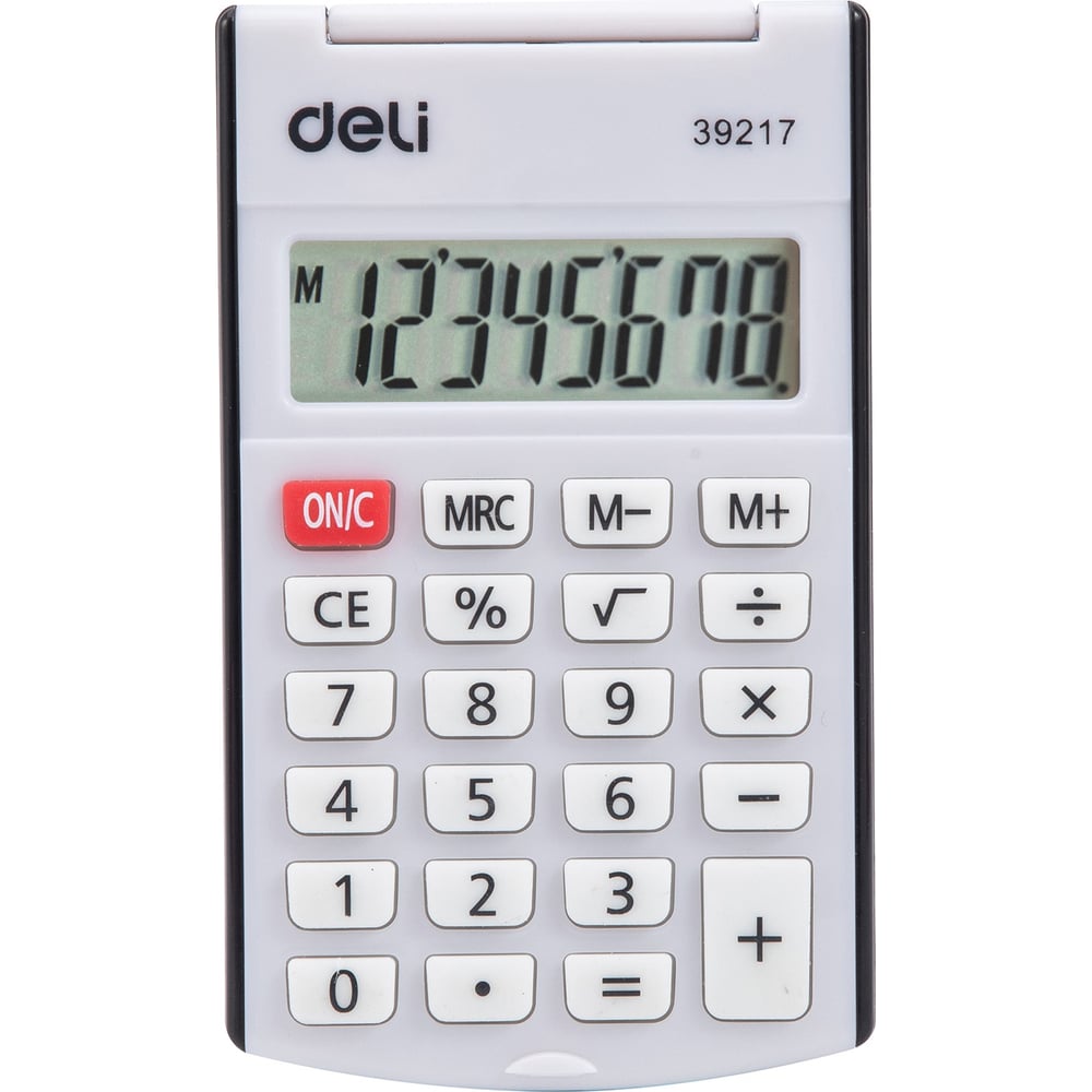 Калькулятор карманный DELI черный, 8-разрядный E39217/BLACK E39217-BK