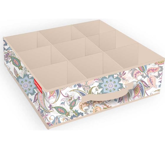 Изображение товара Органайзер для хранения Hausmann ПЭТ, 35x27x9 см, бежевый/принт HM-A-12-3-1