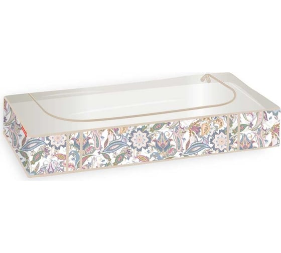 Изображение товара Кофр для хранения Hausmann ПЭТ, 100x50x15 см, бежевый/принт HM-A-12-7-1