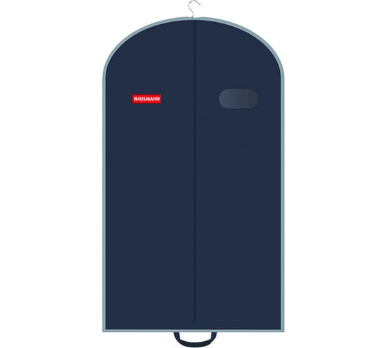 Изображение товара Чехол для одежды Hausmann объемный с овальным окном ПВХ и ручками 60х100х10, черный HM-701003AG