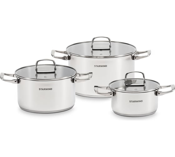 Изображение товара Набор кастрюль STARWIND Chef Compact 6 предметов SW-CH3006 1869527