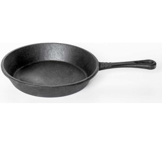Изображение товара Чугунная сковорода Davr Metall davrmetall 22 см, высота 4 см, с литой ручкой сковорода(220х40)(литая)
