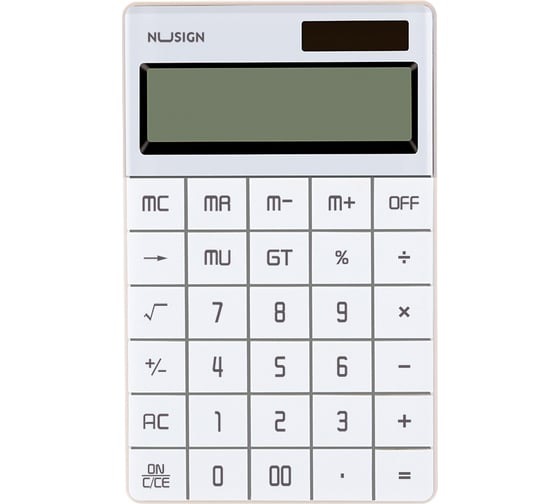 Изображение товара Настольный калькулятор DELI Nusign ENS041WHITE белый, 12-разрядный 1617352