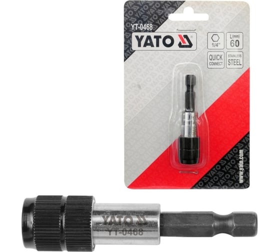 Изображение товара Держатель YATO быстросъемный для бит 1/4"60мм YT-0468 36140468 092 1