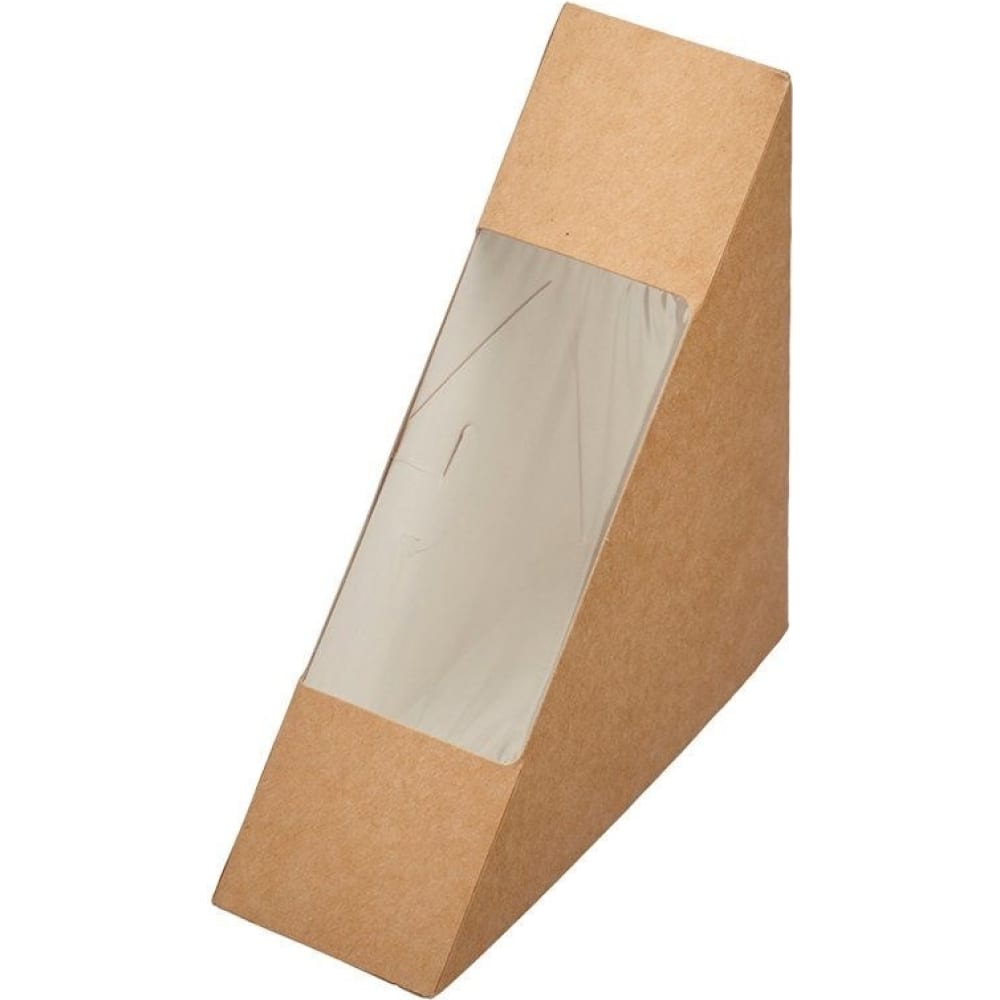 бумажный контейнер под сэндвич с прозрачным окном оригамо 100 шт Упаковка под сэндвич Оригамо
