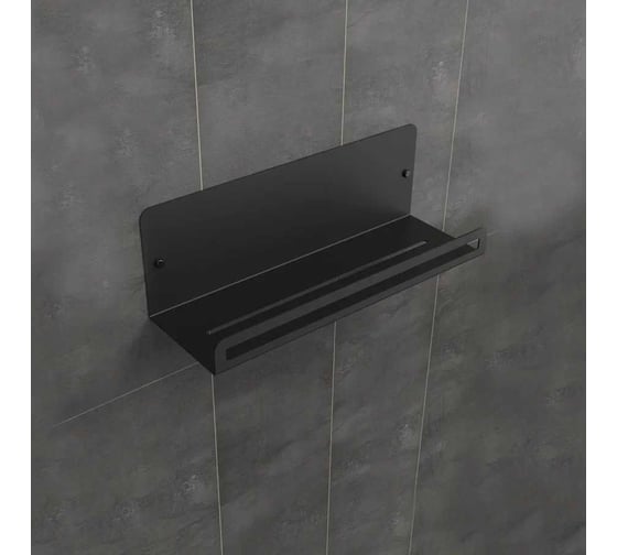 Изображение товара Полка для ванной Граф Держалкин классика horizon 2 черная H2-klass-ч