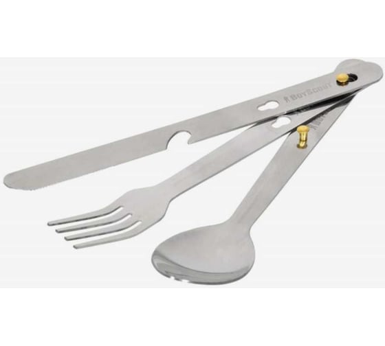 Изображение товара Набор столовых приборов BOYSCOUT /вилка, ложка,нож/, в чехле, 16 см /24 61085