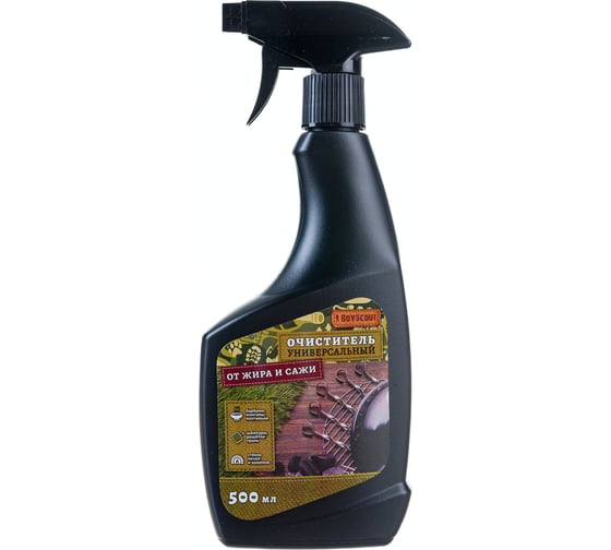 Изображение товара Очиститель универсальный BOYSCOUT для барбекю, решеток-гриль, шампуров, 500 мл / 12 61044